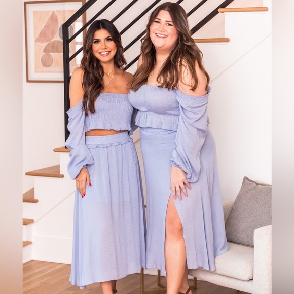 NWT - Imagine That Smocked Midi Side Slit Skirt - Picture 3 of 3